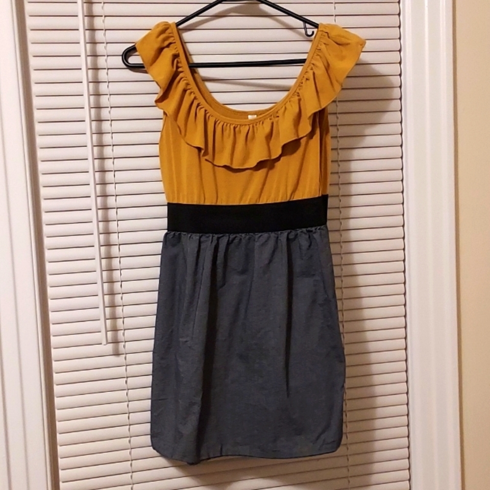 Gold and Gray Dress